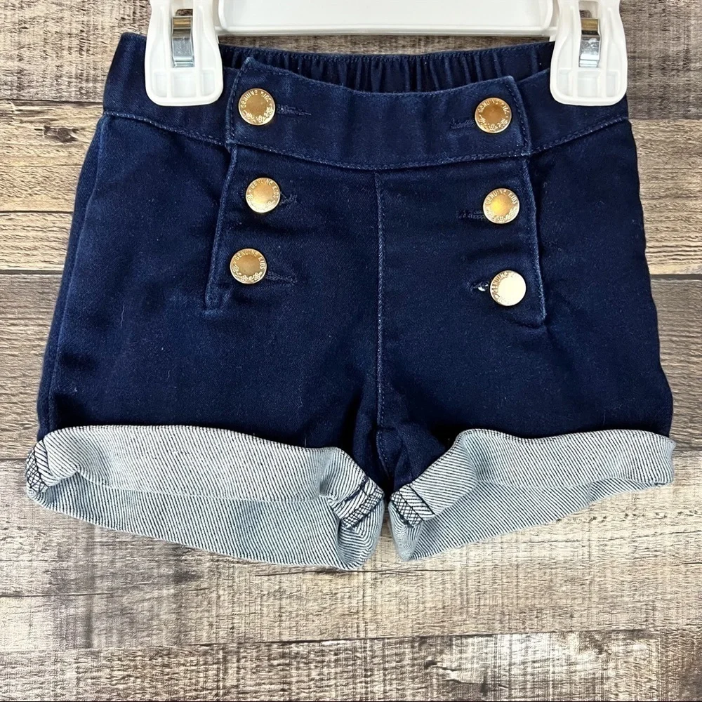 Genuine Kids Oshkosh Denim Gold Button Front Baby Girl’s Shorts‎